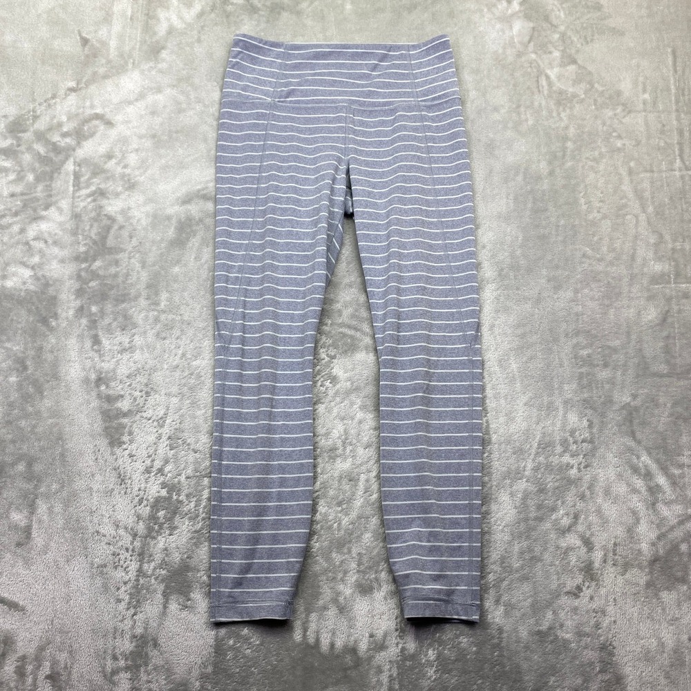 Athleta Salutation Stripe 7/8 Tight leggings High Rise Heathered Sz S Fits 25"